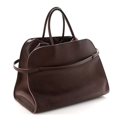 The Row Polished Saddle Calfskin Soft Margaux Belt 15 Burgundy 2 of 8