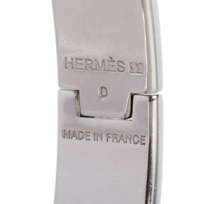 Hermes Enamel Narrow Clic Clac H Bracelet PM Blanc Gris Claire 4 of 4