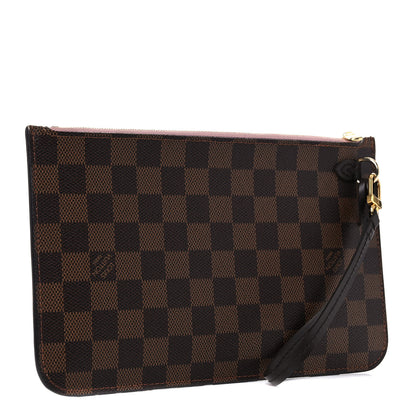 Louis Vuitton Damier Ebene Neverfull MM GM Pochette Rose Ballerine 3 of 11