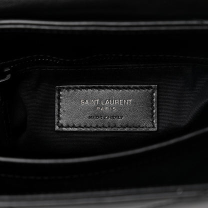 Saint Laurent SAINT LAURENT Calfskin Y Quilted Monogram Monochrome Toy Loulou Crossbody Bag Black 7 of 11