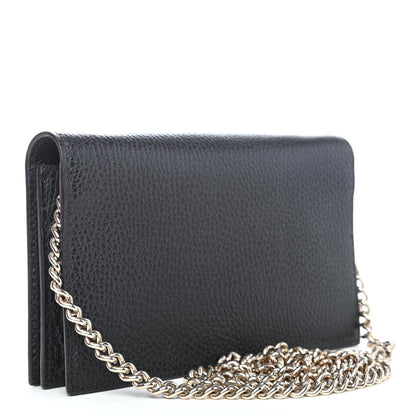 Gucci Dollar Calfskin Medium Betty Chain Wallet Black 4 of 4