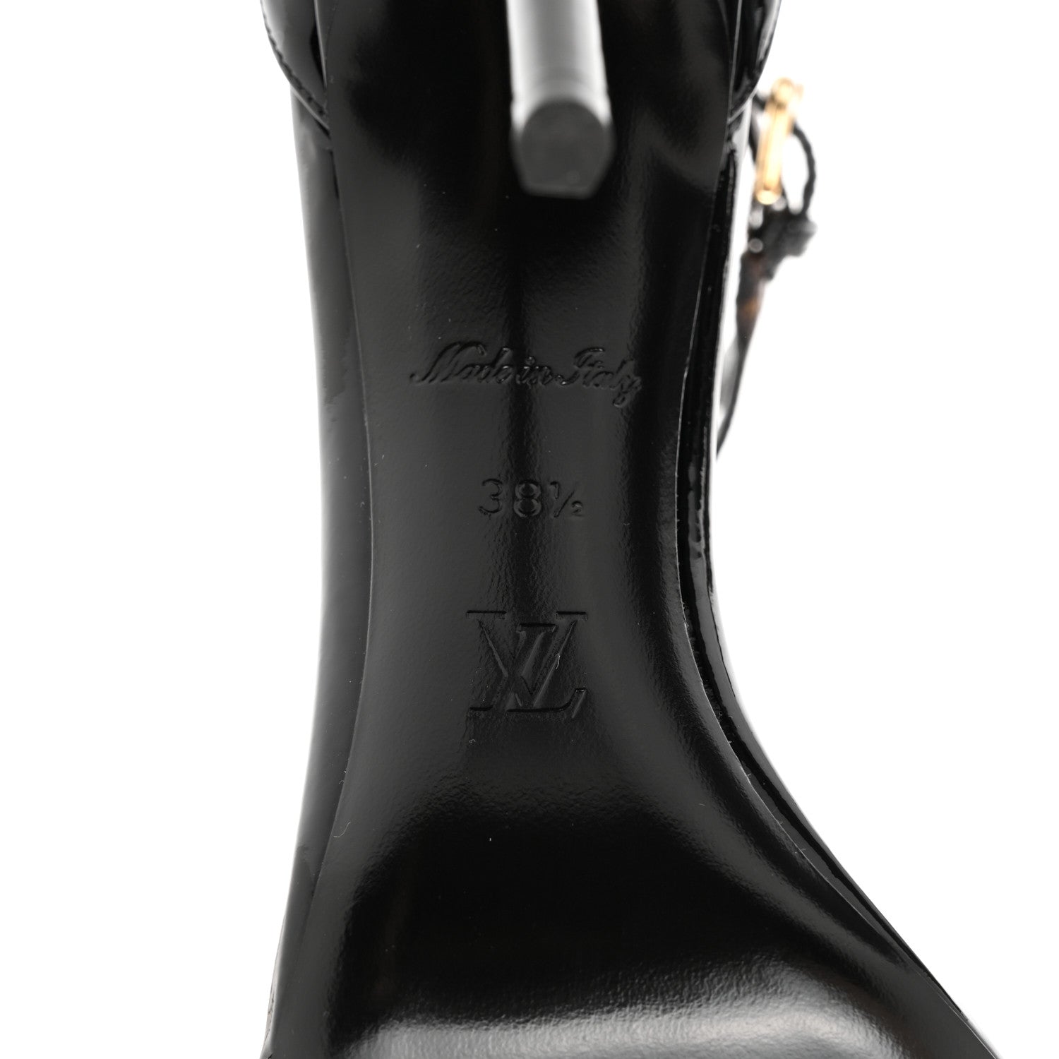Louis Vuitton Patent Monogram Call Back Sandals 38.5 Black 6 of 12