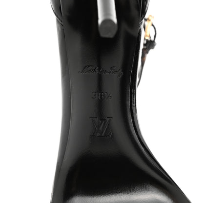 Louis Vuitton Patent Monogram Call Back Sandals 38.5 Black 6 of 12