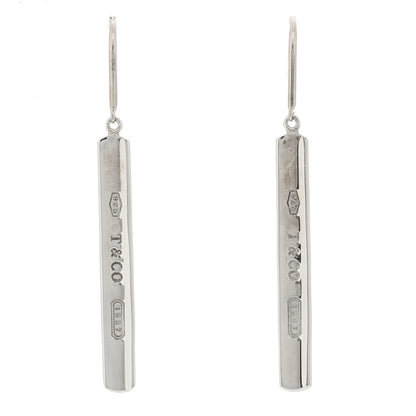 Tiffany Sterling Silver 1837 Bar Drop Earrings 1 of 4
