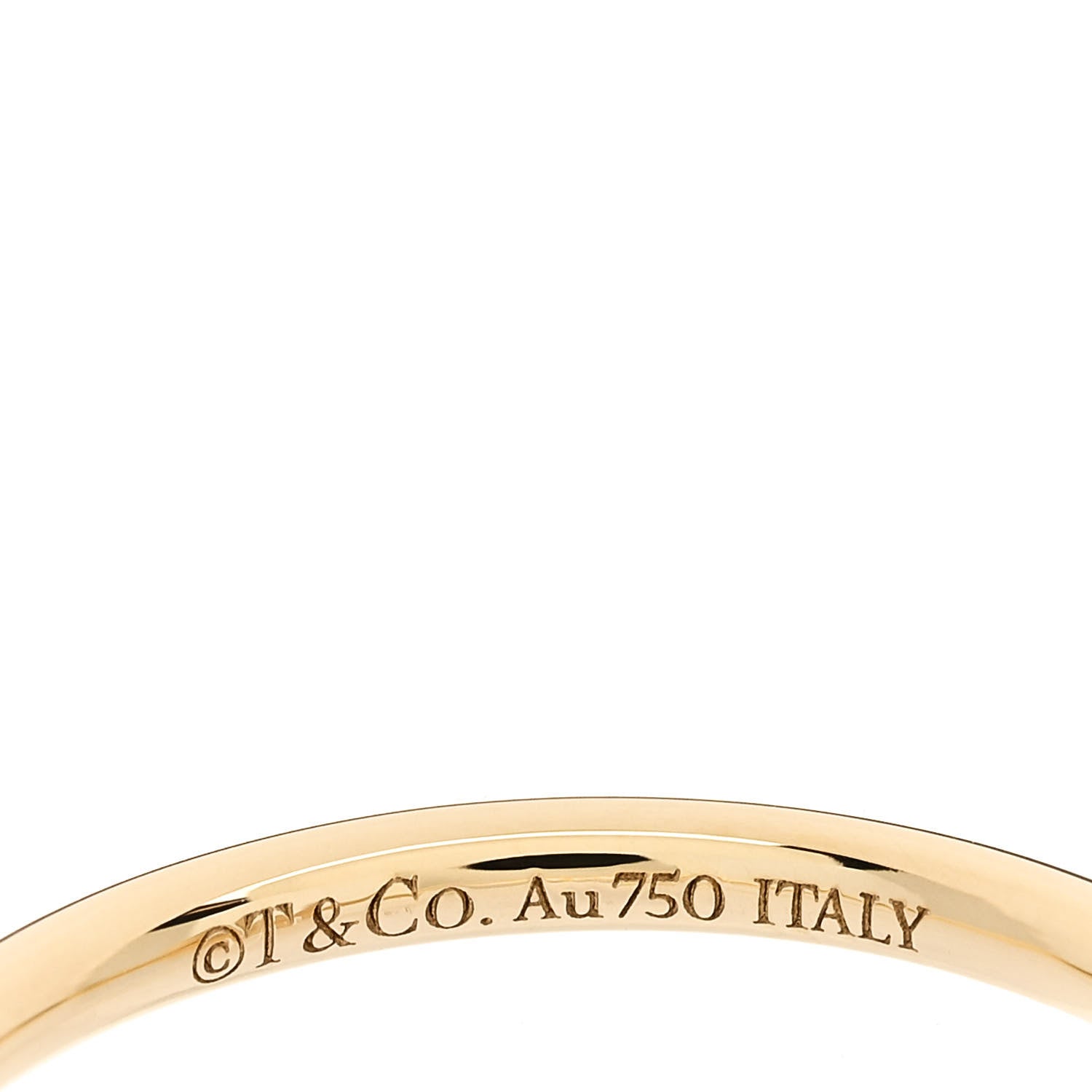 Tiffany 18K Yellow Gold T Wire Ring 52 6 4 of 5