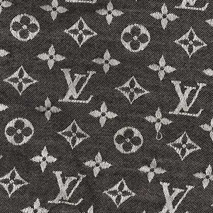 Louis Vuitton Silk Wool Monogram Denim Shawl Black 4 of 4