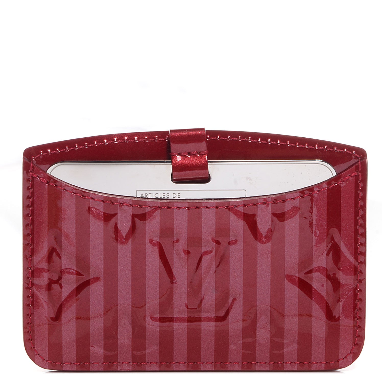 Louis Vuitton Vernis Rayures Mirror Case Pomme D'Amour 1 of 7