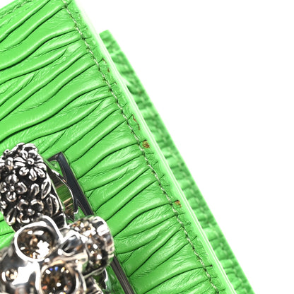 Alexander McQueen Lambskin Pleated Knuckle Shoulder Bag Green 11 of 11