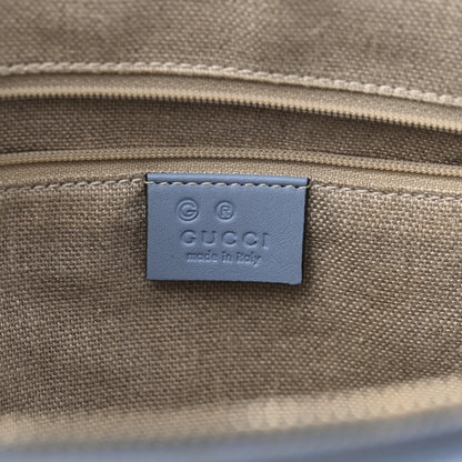 Gucci Soft Microguccissima Small Zippered Satchel Light Blue 6 of 17