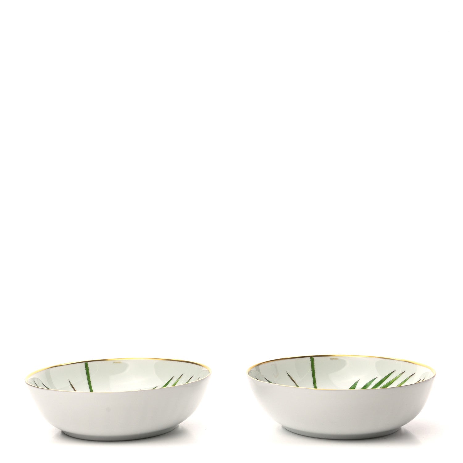 Hermes Porcelain Passifolia Cereal Bowl Set of 2 1 of 9