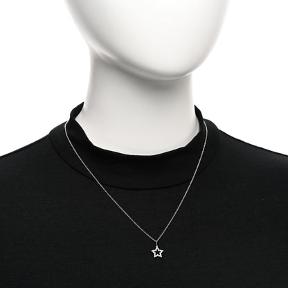 Tiffany Platinum Diamond Star Pendant Necklace 2 of 5