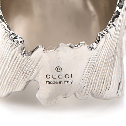 Gucci Metal Crystal GG Ring S Silver Blue 4 of 5