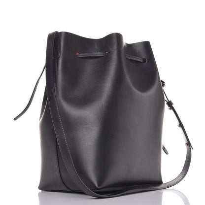 Mansur Gavriel Vegetable Tanned Calfskin Bucket Bag Black Flamma 4 of 28