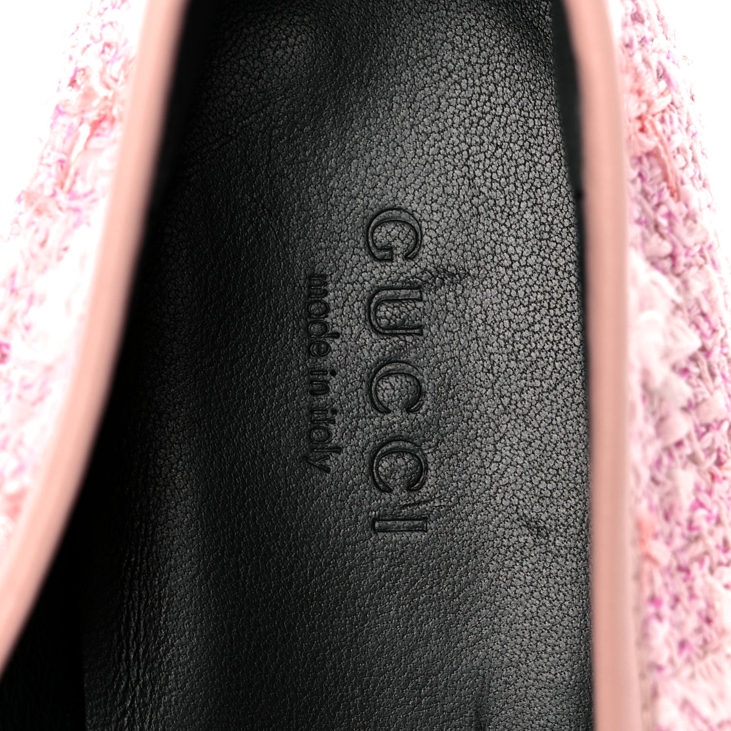 Wool Tweed Horsebit Womens Jordaan Loafers 38.5 Pink White Perfect Pink