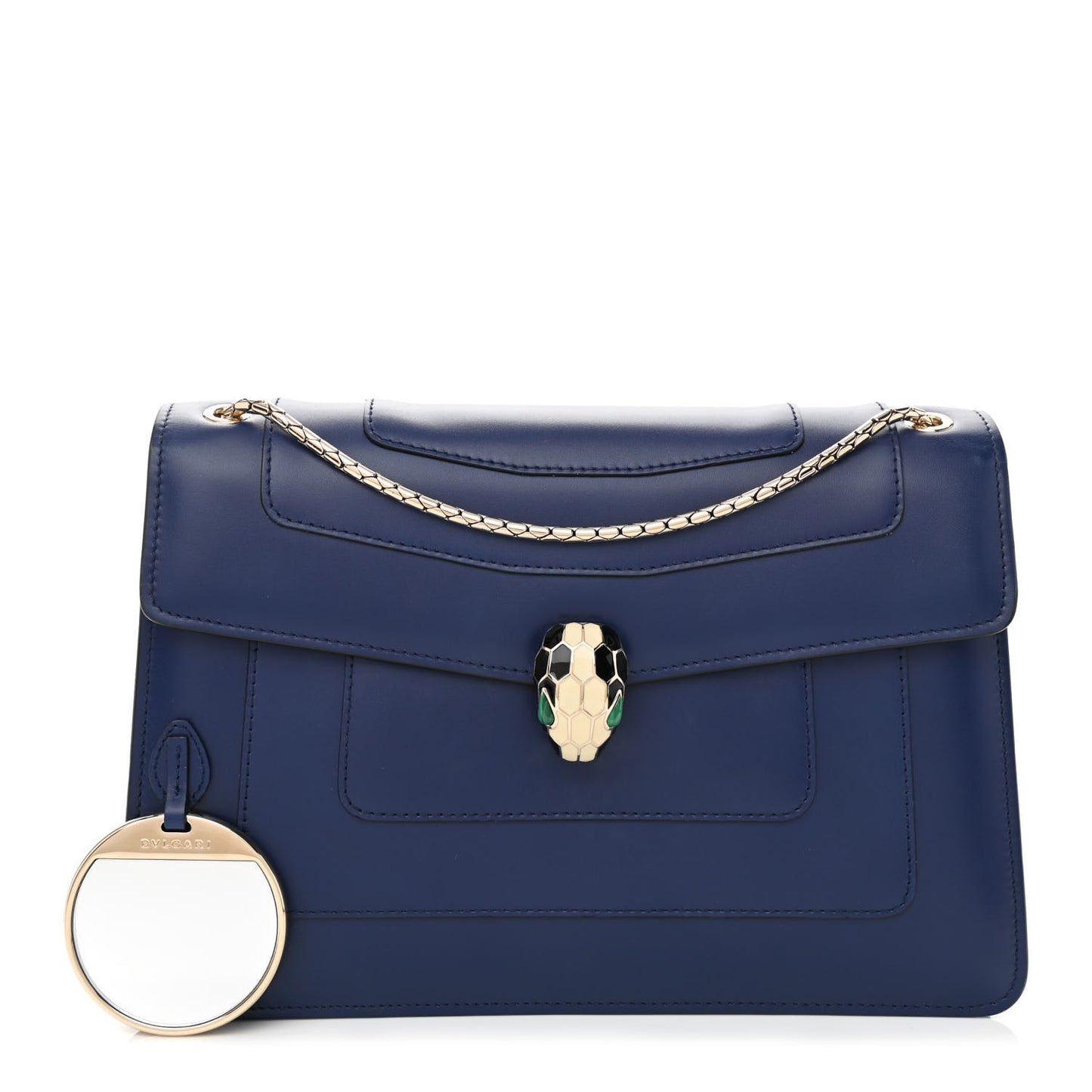 Calfskin Serpenti Forever Shoulder Bag Blue