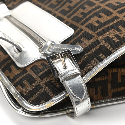 Fendi Zucca Shopper Tote Tobacco Argento 12 of 15