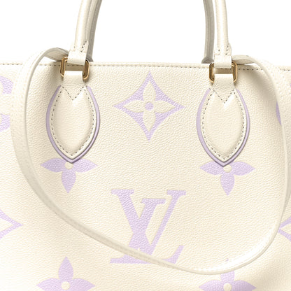 Louis Vuitton Empreinte Monogram Giant Onthego MM Latte Bubble Tea 7 of 9