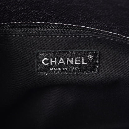 Chanel Iridescent Quilted Chic Caviar Shopping Tote Dark Silver 6 of 7