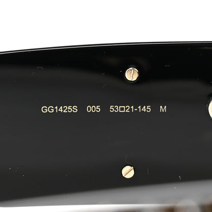 Gucci Acetate Rectangular Crystal Sunglasses GG1425S Black 5 of 7