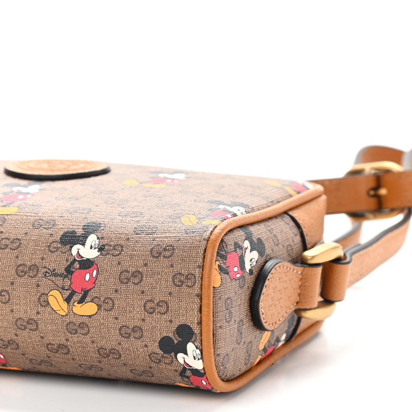X DISNEY Mini Vintage GG Supreme Monogram Mickey Mouse Shoulder Bag Beige Vintage Sun Oil