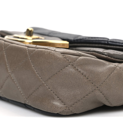 Chanel Lambskin Quilted Tri-Color Small Double Flap Black Taupe Brown 10 of 10