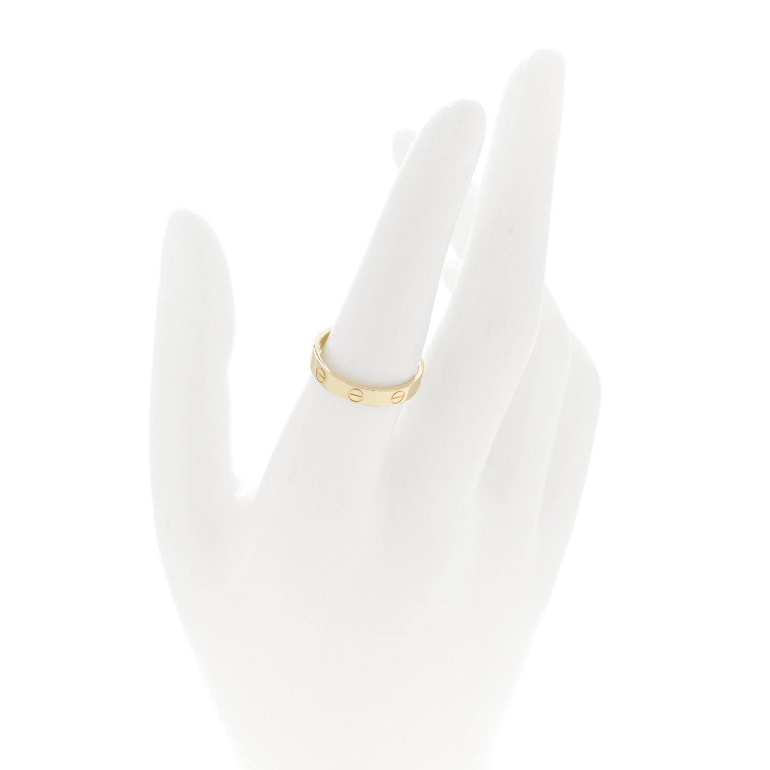 Cartier 18K Yellow Gold 3.5mm LOVE Wedding Band Ring 55 7.25 2 of 4