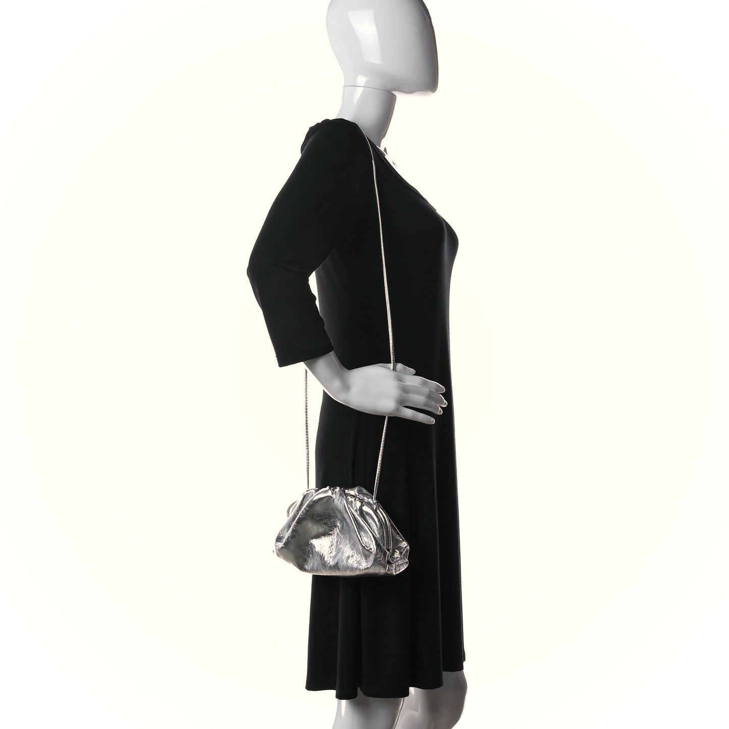 Metallic Calfskin The Mini Pouch Silver