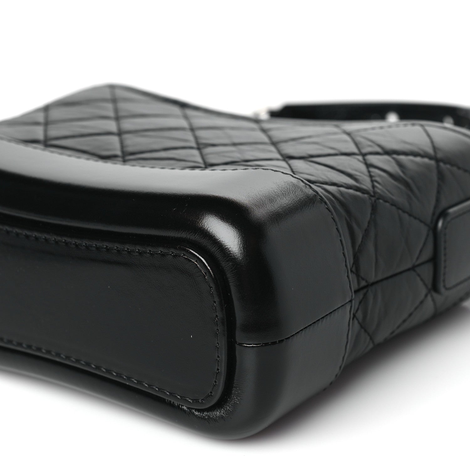 Chanel Aged Calfskin Quilted Small Gabrielle Hobo Black 9 of 10