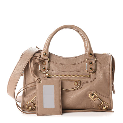 Balenciaga Chevre Gold Metallic Edge Hardware Mini City Rose Des Sables 1 of 9