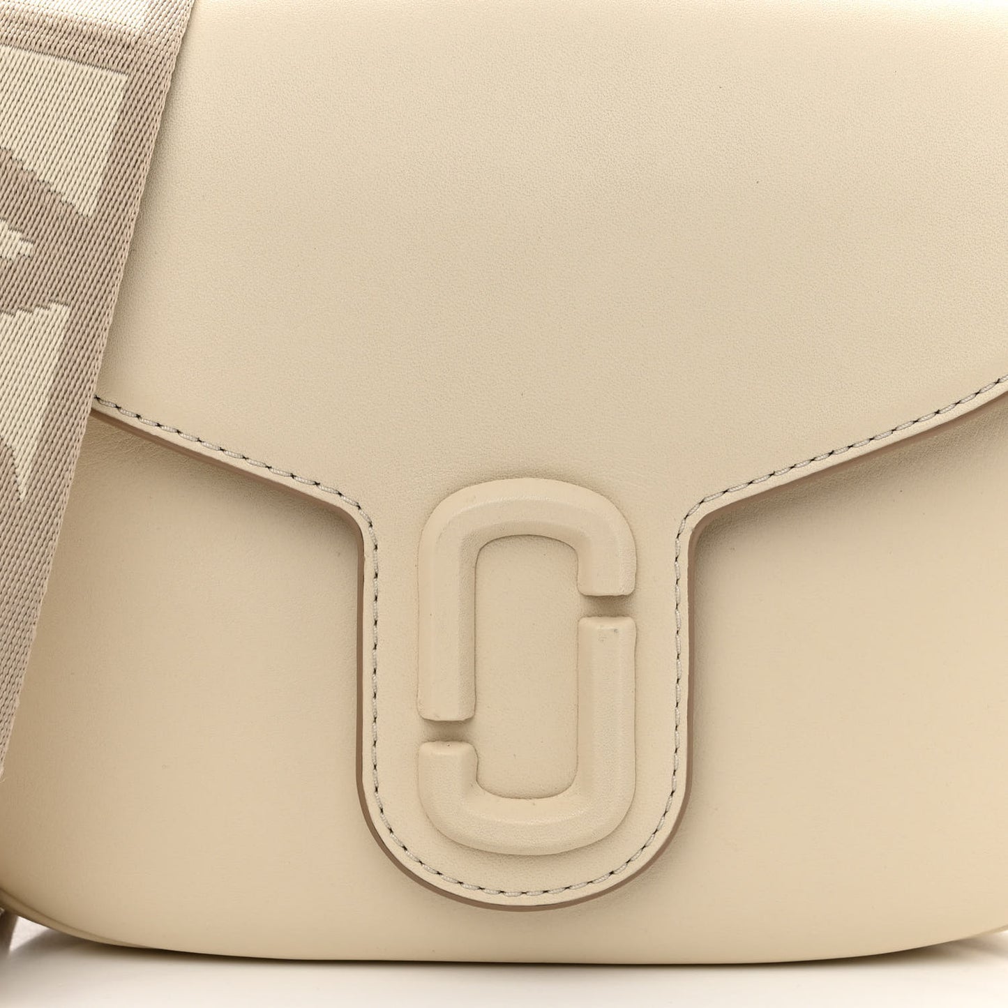Calfskin Large The Covered J Marc Saddle Bag Cloud White