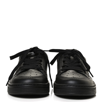 Chanel Calfskin Womens Logo Sneakers 35.5 Black 2 of 11