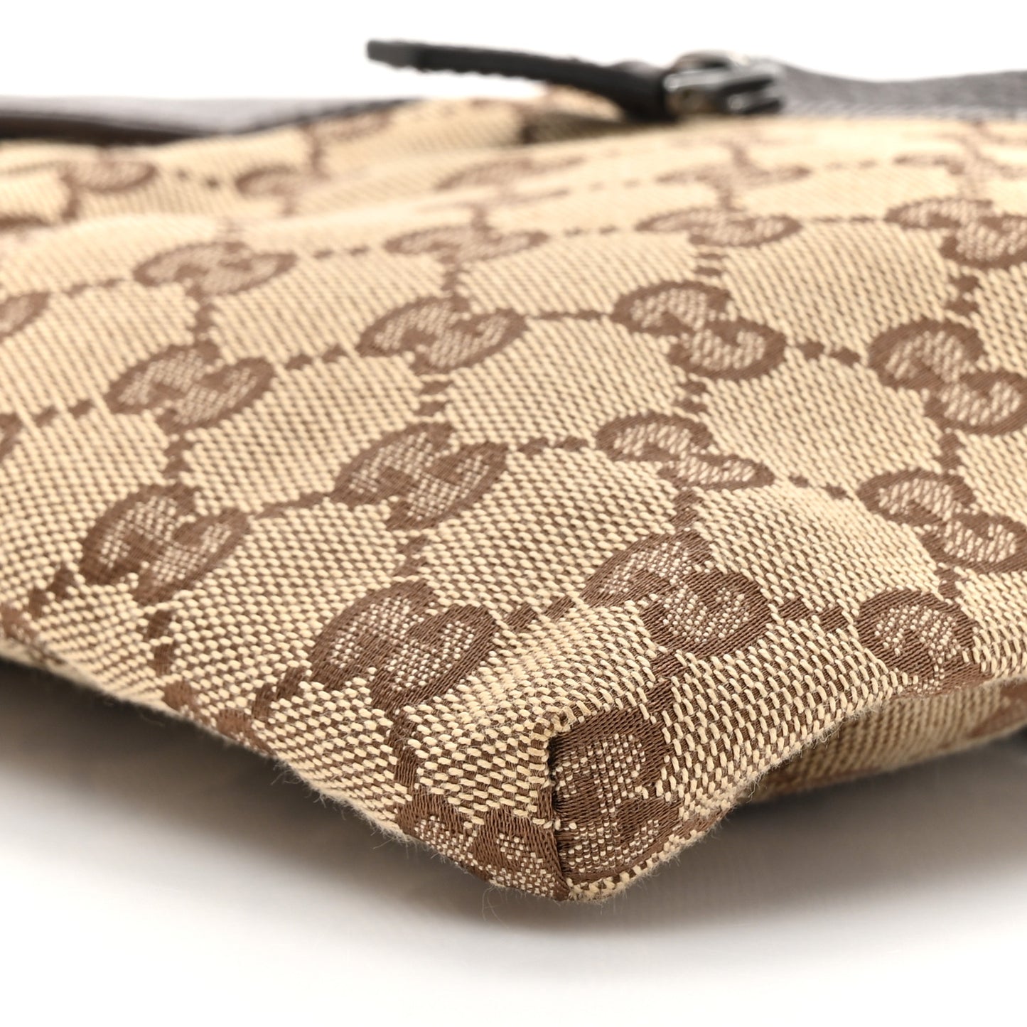 Monogram Web Belt Bag Dark Brown
