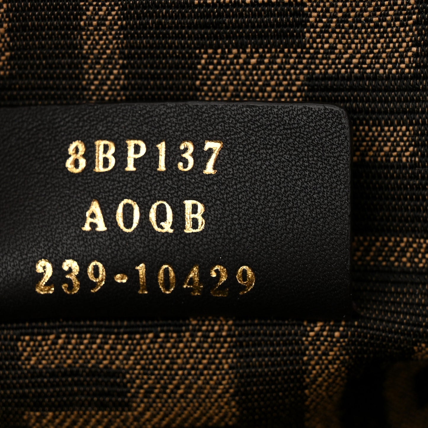 Shiny Nappa Fabric Jacquard FF 1974 Midi Fendi Tobacco Moro Ebano