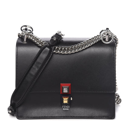 Fendi Vitello Liberty Studded Small Kan I Shoulder Bag Black Multicolor 1 of 11
