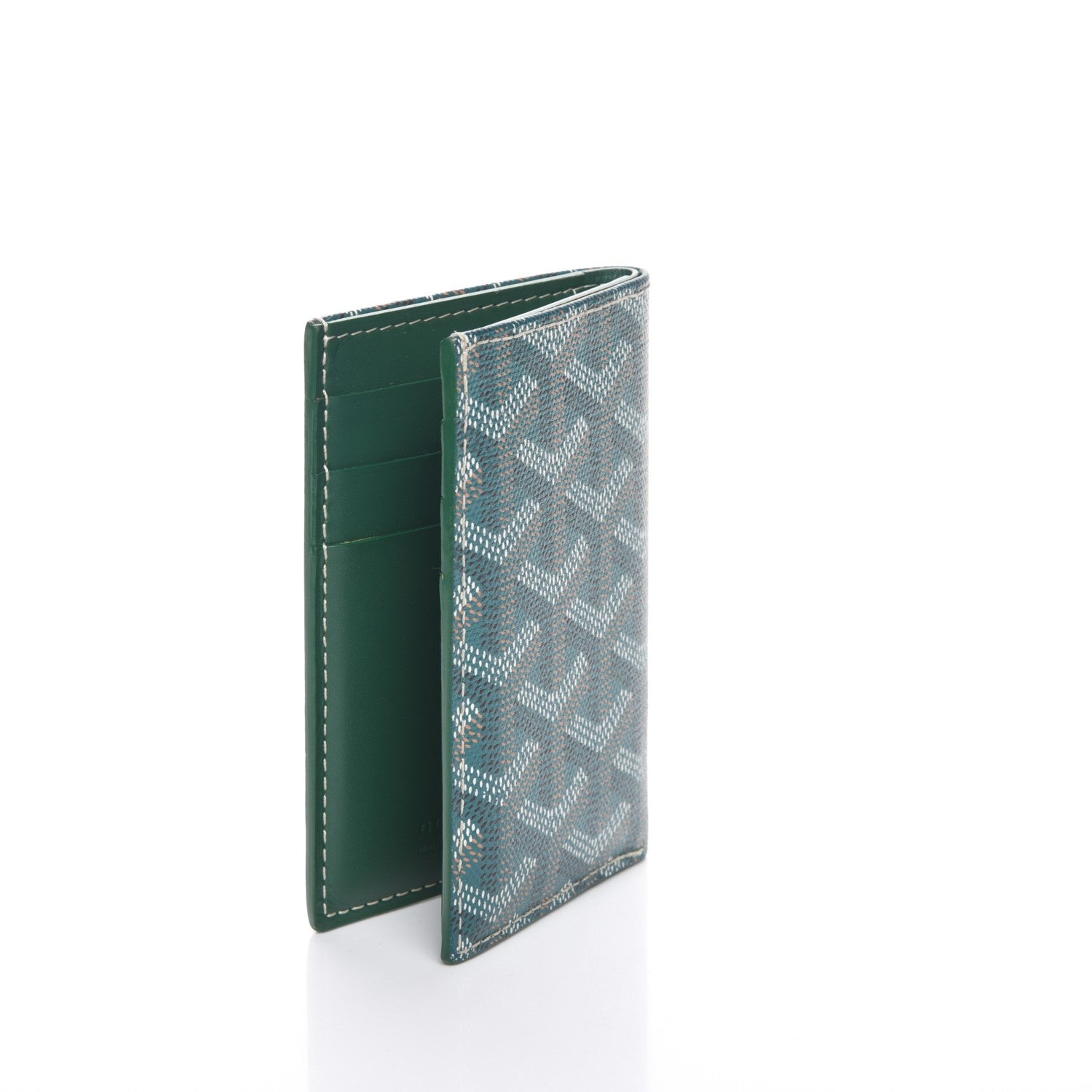 Goyard Goyardine Bi-Fold Wallet Green 3 of 7
