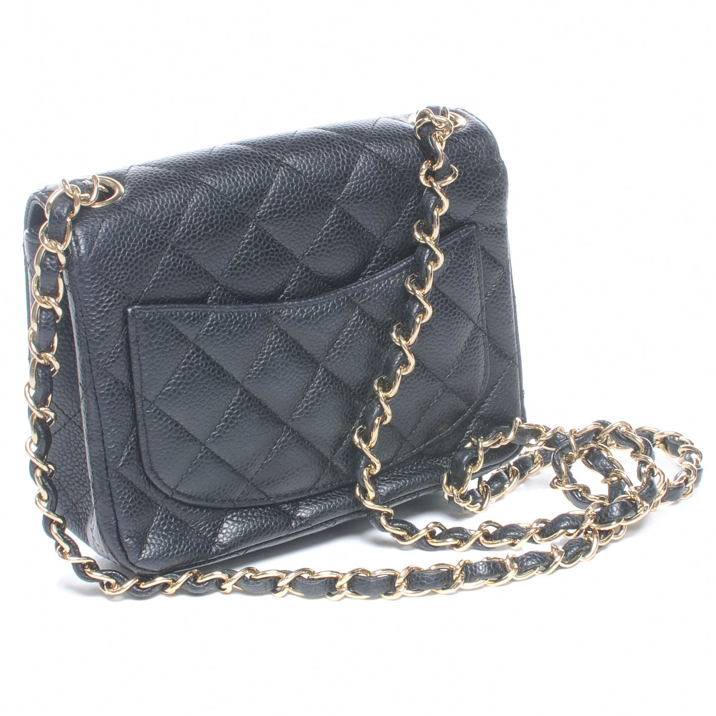 Caviar Quilted Mini Flap Bag Black