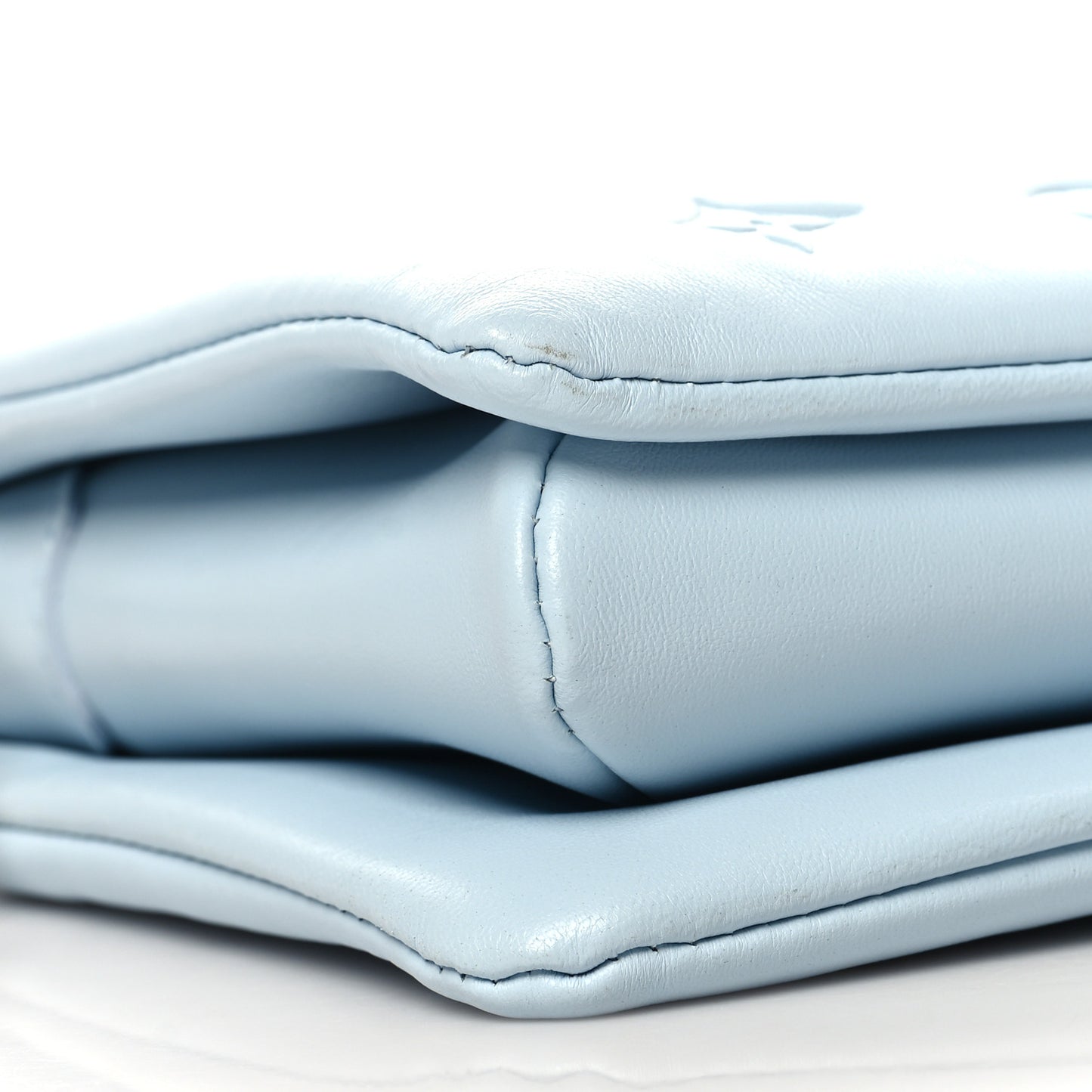 Lambskin Embossed Monogram Coussin PM Ice Blue