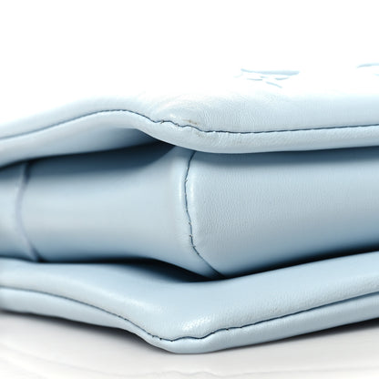 Louis Vuitton Lambskin Embossed Monogram Coussin PM Ice Blue 10 of 11