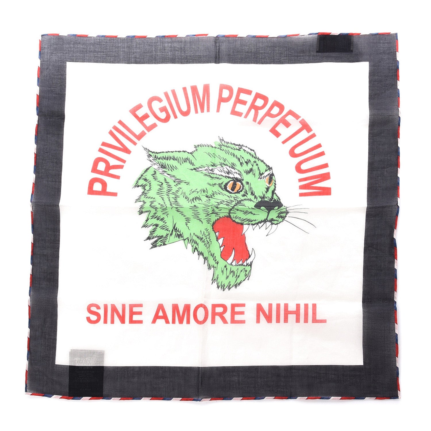 Gucci Cotton Panther Face Pocket Square 1 of 4