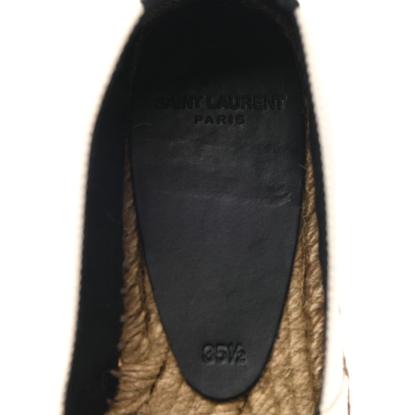 Canvas Nappa Elba Light Logo Embroidered Espadrilles 35.5 Ecru