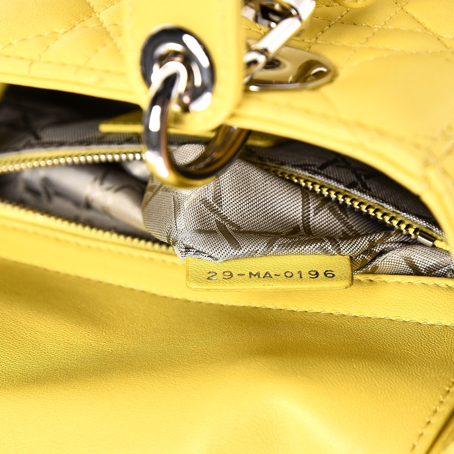 Christian Dior Lambskin Cannage Small My Lady Dior Mimosa Yellow 8 of 12