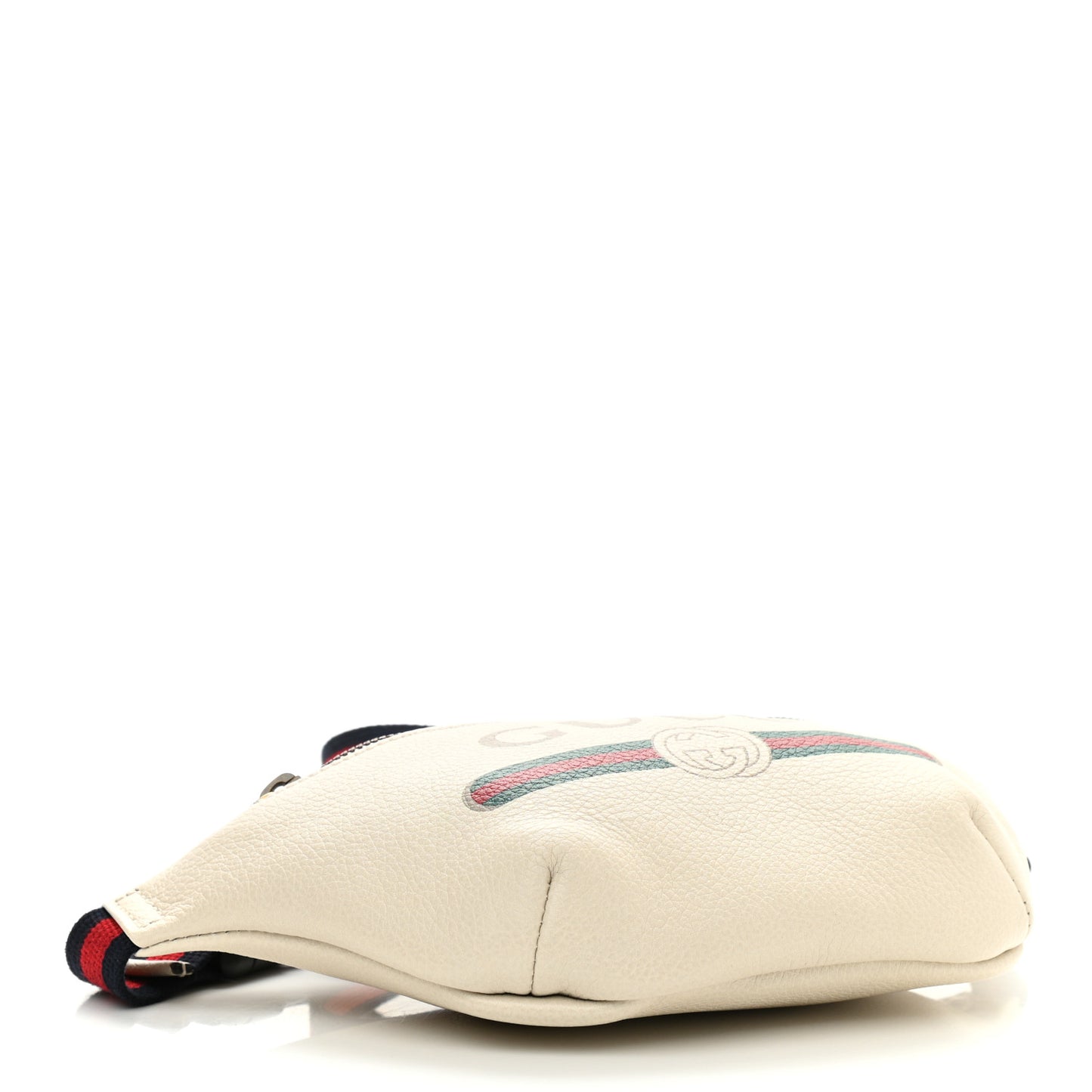 Grained Calfskin Small Logo Belt Bag White