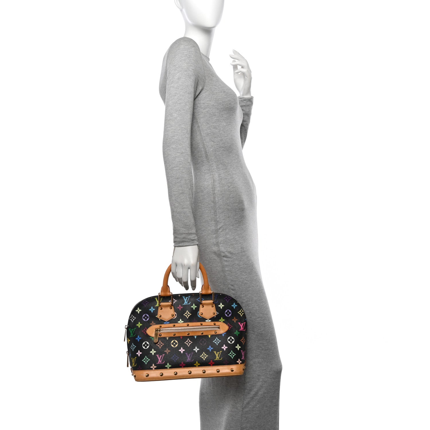 Louis Vuitton Monogram Multicolor Alma Black 2 of 9