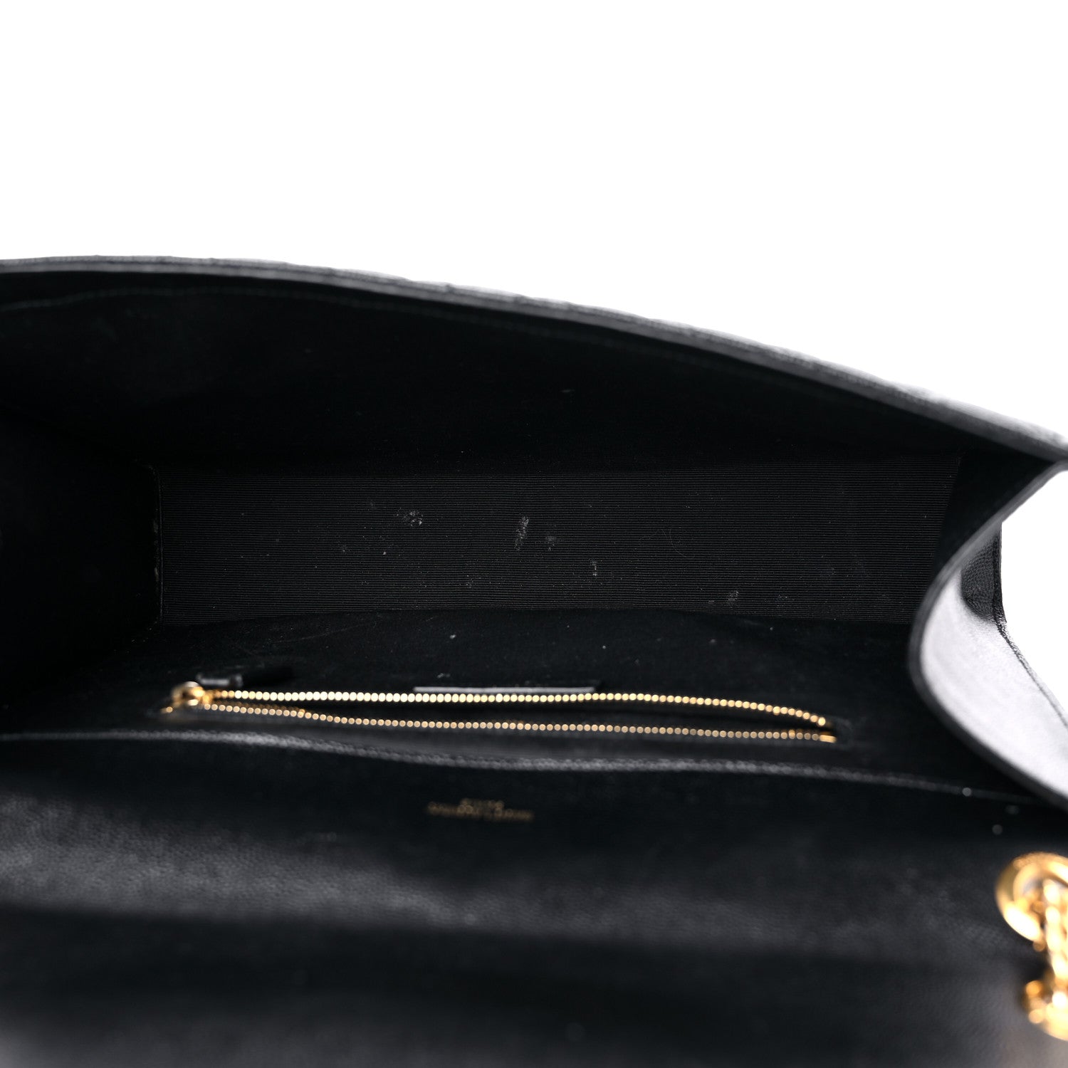 Saint Laurent Grain De Poudre Textured Mixed Matelasse Large Triquilt Monogram Satchel Black 5 of 19