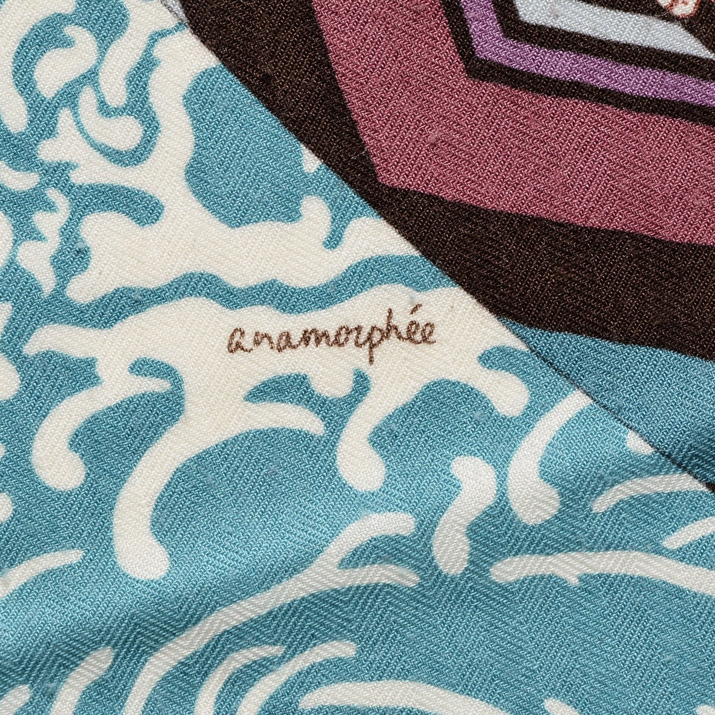 Cashmere Silk Ex Libris En Monogram Kimonos Shawl 140