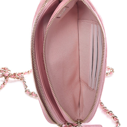 Chanel Iridescent Caviar Quilted Clutch With Chain Rose 5 of 11