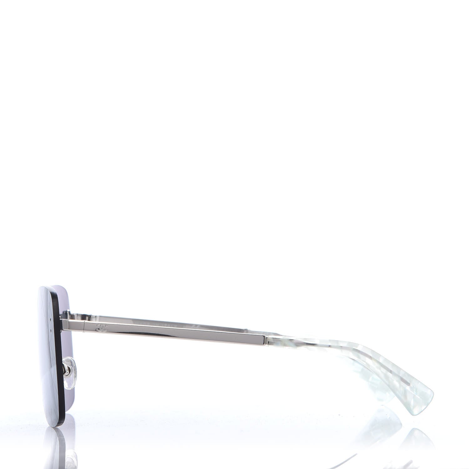 Chanel Metal Shield Runway Sunglasses 4215 Metallic Blue 3 of 8