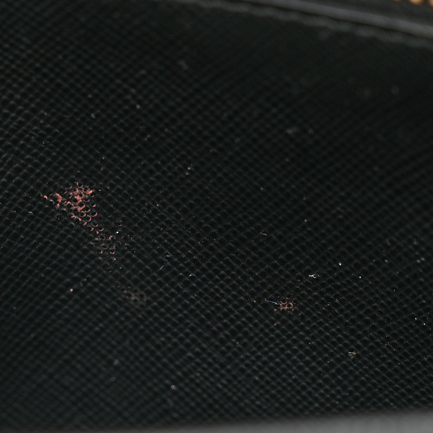 Saffiano Envelope Crossbody Wallet Black