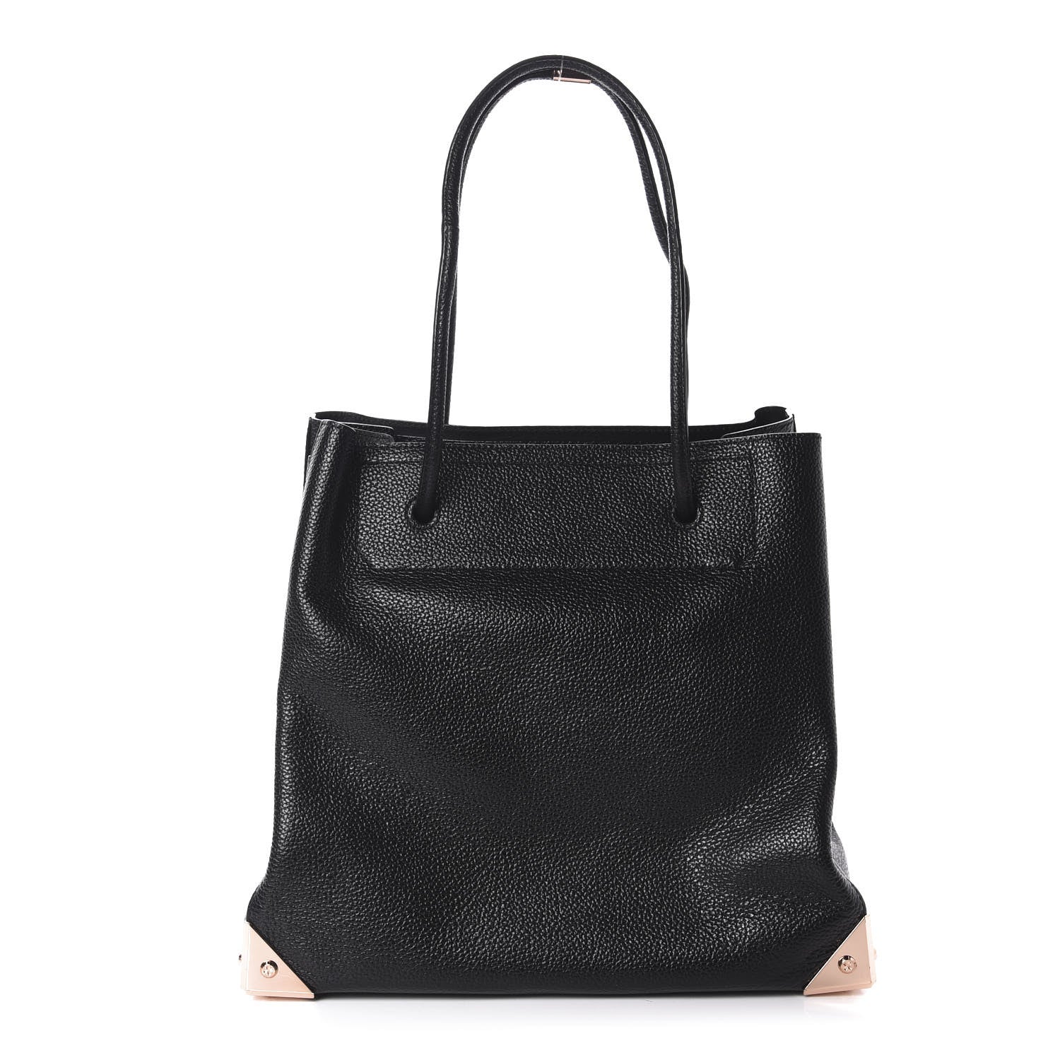 Alexander Wang Pebbled Calfskin Large Prisma Skeletal Tote Black Rose Gold Hardware 1 of 9