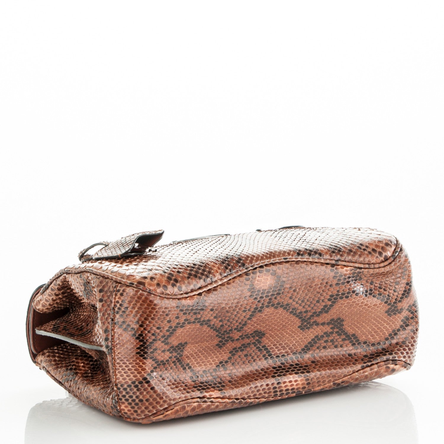 Gucci Python Small Lady Lock Satchel Brown 4 of 7